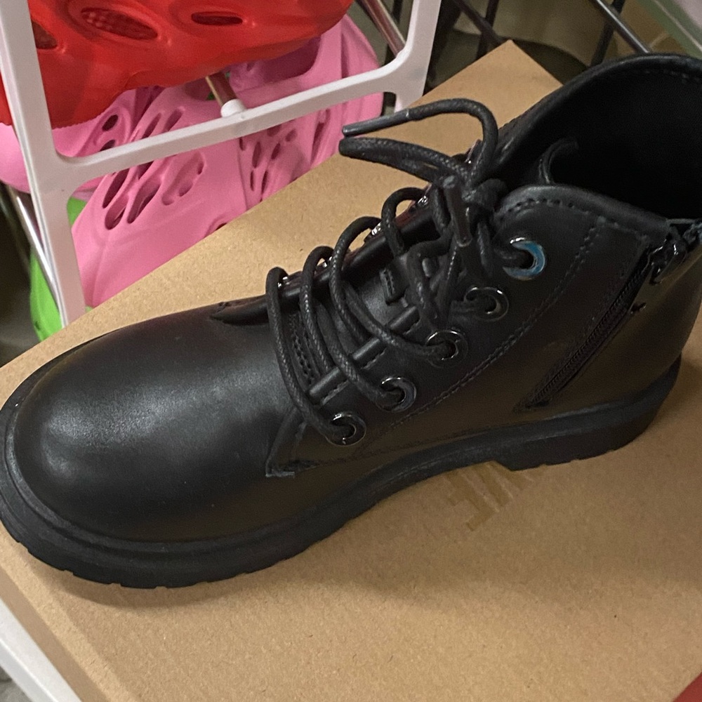 Free Shipping!!!Kids black Combat boots